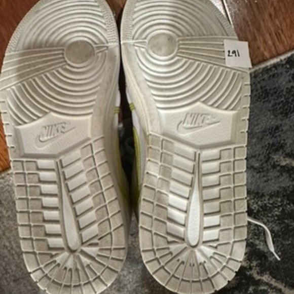 2021 Womens Air Jordan 1 Mid LX 'Off White Opti Yellow' Size 8 - Picture 6 of 7